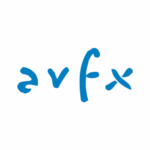 AVFX logo with blue stylized text on white background