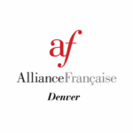 Alliance Française Denver logo; stylized red "af" above "AllianceFrançaise Denver" in black text