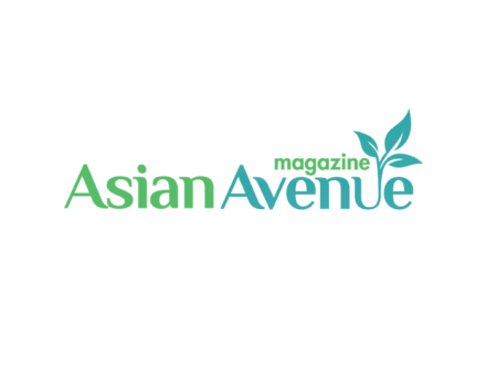 Asian Avenue Magazine logo with green and blue letters and leaf design