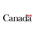 Canada logo with red maple leaf above the letter "a"