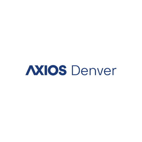 Axios Denver logo with dark blue text on white background