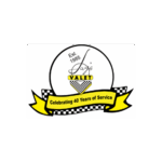 Jays Valet logo with yellow ribbon, text "Celebrating 40 Years of Service," established 1985