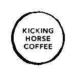 Kicking Horse Coffee logo, black text in a simple circle design