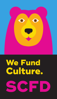 SCFD logo featuring a colorful bear with text "We Fund Culture" [Model: gpt-4o]