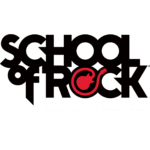 School of Rock logo with red guitar pick