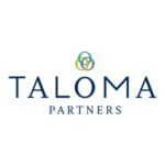 Taloma Partners logo with interlocking colorful rings above text