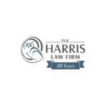 The Harris Law Firm logo with owl and "30 Years" banner on dark background