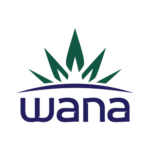 Wana logo featuring green leaf design above blue text
