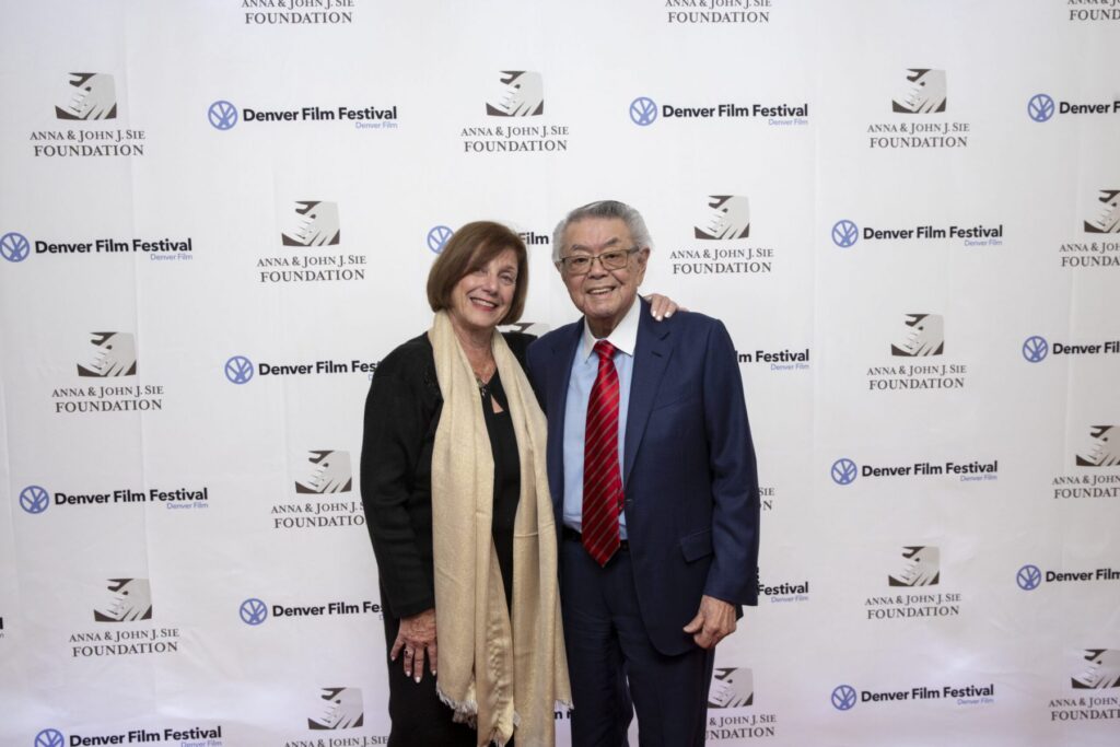 Christiana Dell’Anna at Denver Film Festival with a man, smiling